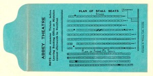 Ticket Envelope for Stalls and Front of Pit, Old Abbey Theatre. Reproduced Courtesy of the National Library of Ireland.